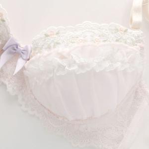 ピュアシェリ 花柄チュール×ハーフ ブラセット...の詳細画像1