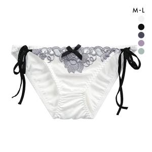 花柄チュール サイドリボン スタンダード ショーツ 単品