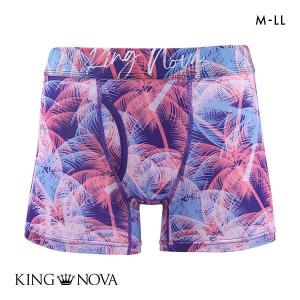 キングノバ KING NOVA ボクサーパンツ メンズ 前あき ヤシ柄 M L LL｜shirohato