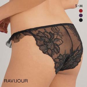 ラヴィジュール RAVIJOUR シャイニングドリーム エンブレース ショーツ SM バックレース 総レース 透け アシンメトリー ストリング｜shirohato