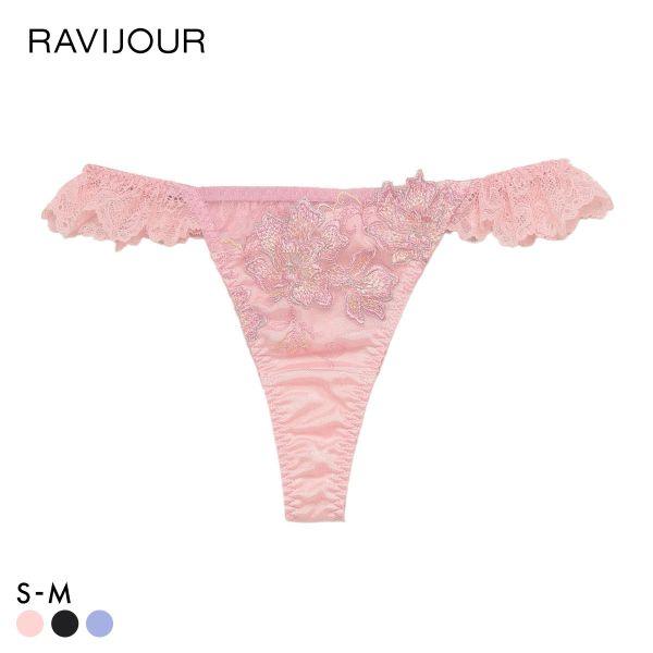 ラヴィジュール マルヴァ フリルTバック ソング Tショーツ SM バックレース 透け RAVIJO...