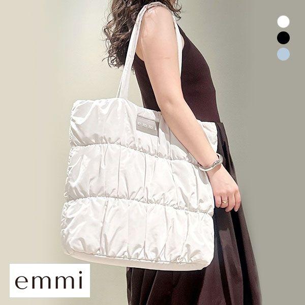 エミ emmi emmi atelier eco emmiロゴパデットトートバッグ