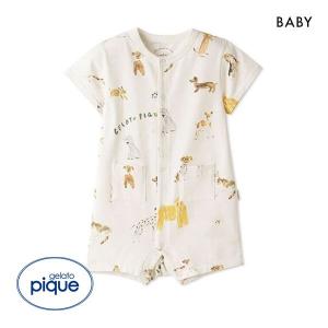 ジェラートピケ キッズアンドベイビー gelato pique Kids＆Baby ヒラノトシユキ BABY DOG柄ロンパース ジェラピケ ルームウェア｜shirohato