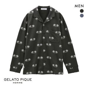 ジェラートピケ オム GELATO PIQUE HOMME メンズ KOUSUKE SHIMIZU HOMME モチーフシャツ ジェラピケ パジャマ ルームウェア｜shirohato