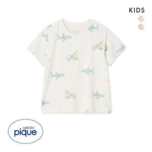 【Fashion Kids❤️】ジェラートピケ❤︎モダールリボンドレス ジェラートピケ フリル付きリボン柄ロンパース ワンピース風
