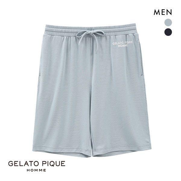 ジェラートピケ オム GELATO PIQUE メンズ HOMME ワンポイントロゴ ハーフパンツ ...