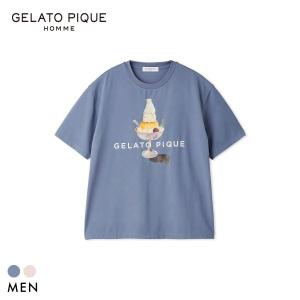 ジェラートピケ オム メンズ 接触冷感 抗菌防臭 シロクマプリンTシャツ ジェラピケ パジャマ GELATO PIQUE HOMME
