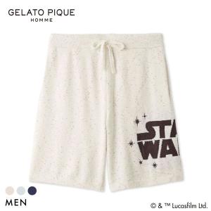 ジェラートピケ STAR WARS オム メンズ スムーズィーロゴジャガードハーフパンツ ジェラピケ スターウォーズ パジャマ GELATO PIQUE HOMME