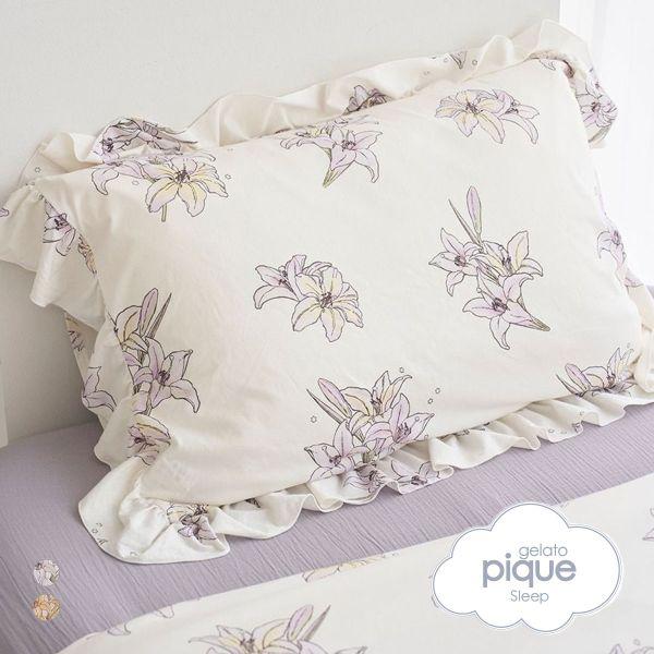 ジェラートピケ スリープ MUCHA リリー柄ピローケース ジェラピケ ミュシャ gelato pi...