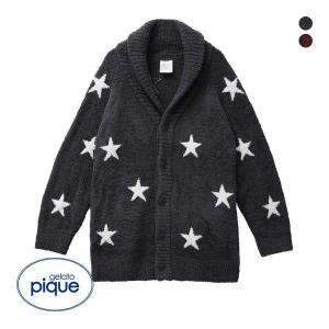 ジェラートピケ gelato pique UNISEX パウダースタージャガードショールカーディガン