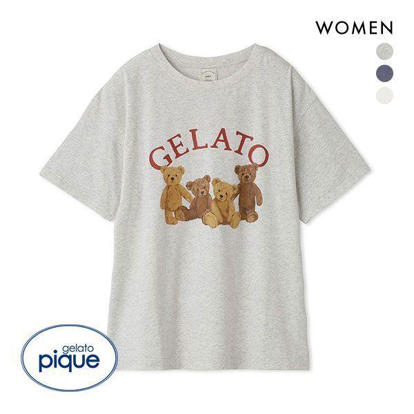 ジェラートピケ gelato pique レディース ベアワンポイントTシャツ ジェラピケ パジャマ...