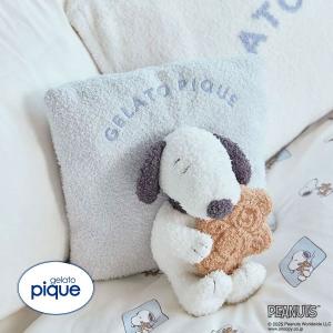 【ラスト】gelato pique SNOOPY×BEAR ブランケット 白 ジェラートピケ】《スヌーピーコラボ2023冬》大好評！ティッシュ