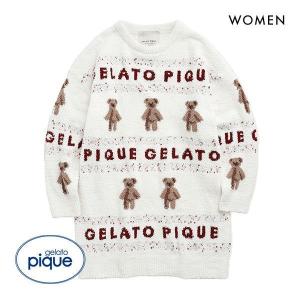 ジェラートピケ gelato pique レディース HOLIDAY アグリーベアジャガードワンピース
