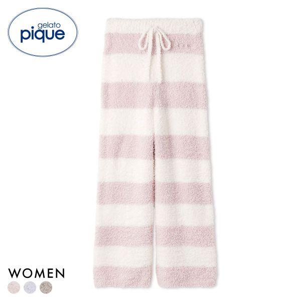 ジェラートピケ レディース ジェラート2ボーダーロングパンツ ジェラピケ gelato pique