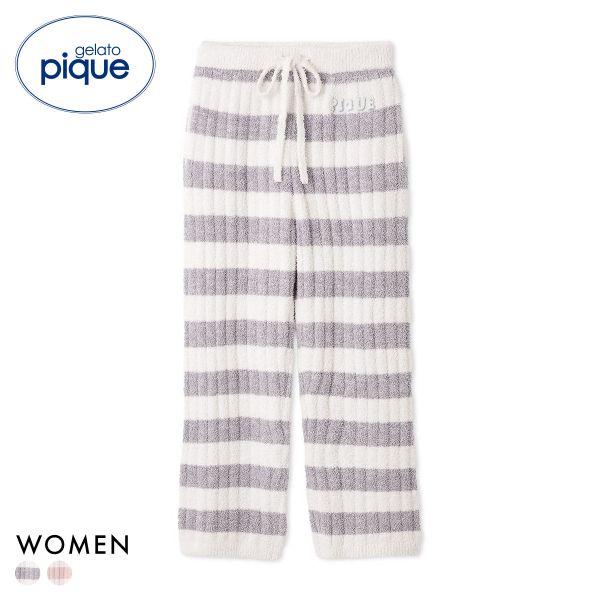 ジェラートピケ レディース ベビモコリブボーダーパンツ ジェラピケ ルームウェア パジャマ gela...