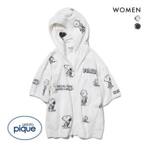 ジェラートピケ gelato pique レディース PEANUTS モノグラムジャガードパーカ