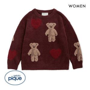 ジェラートピケ gelato pique レディース HOLIDAY ベアハートジャガードプルオーバー