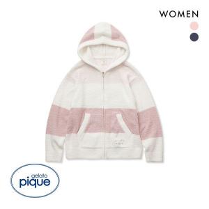 ジェラートピケ gelato pique レディース べビモコ3ボーダーパーカ