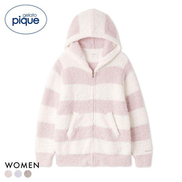 ジェラートピケ レディース ジェラート2ボーダーパーカ ジェラピケ gelato pique