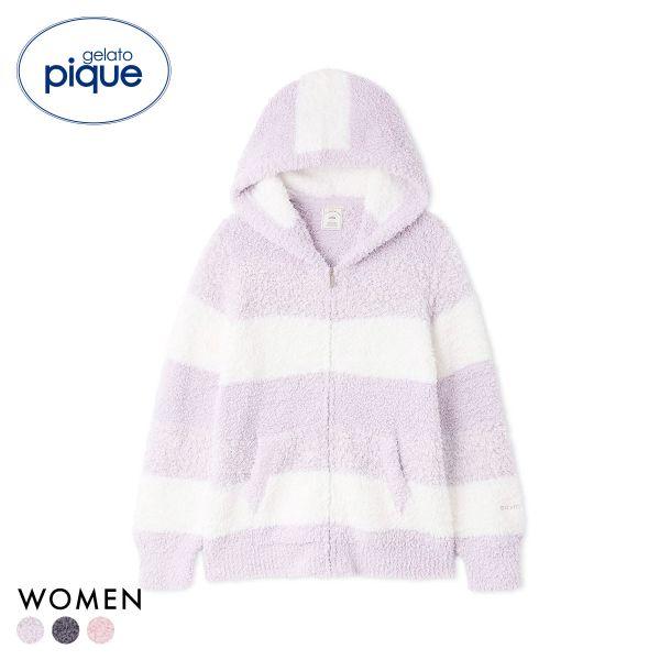 ジェラートピケ レディース ジェラート3ボーダーパーカ ジェラピケ パジャマ ルームウェア gela...