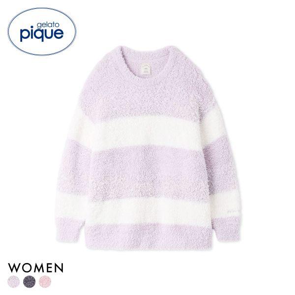 ジェラートピケ レディース ジェラート3ボーダープルオーバー ジェラピケ パジャマ ルームウェア g...