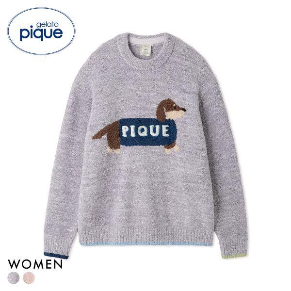ジェラートピケ レディース ベビモコダックスフンドジャガードプルオーバー ジェラピケ パジャマ ge...
