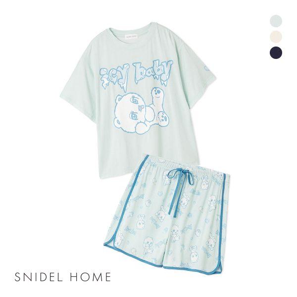 スナイデルホーム icy baby 接触冷感 Tシャツセットアップ パジャマ ルームウェア SNID...