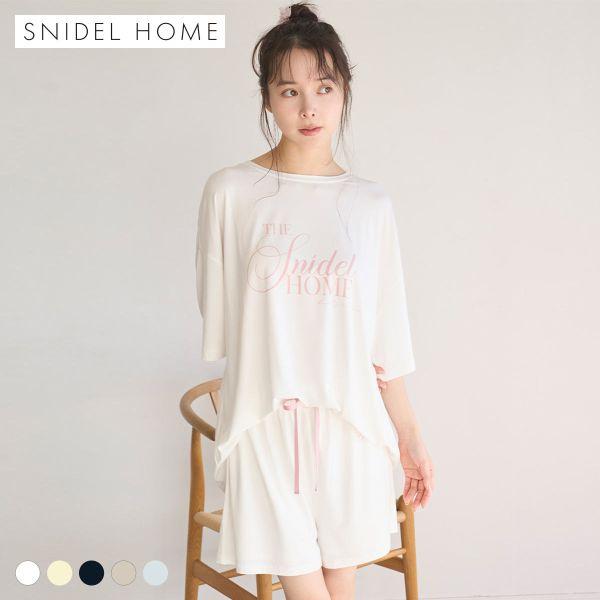 スナイデルホーム 接触冷感 ロゴTシャツセットアップ 上下セット パジャマ ルームウェア SNIDE...