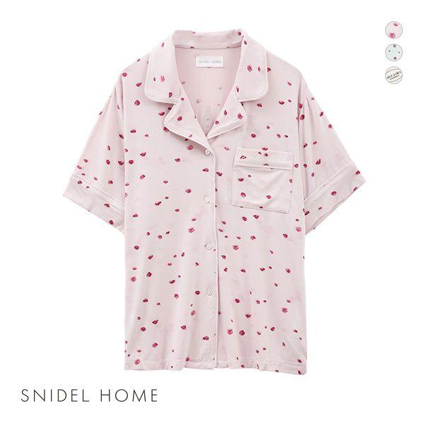 スナイデルホーム SNIDEL HOME SorbetFeel プリント開襟シャツ パジャマ ルーム...