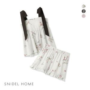 スナイデルホーム SNIDEL HOME リボンショルダーセットアップ 上下セット パジャマ ルームウェア｜shirohato