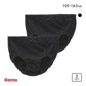 ガロー Garau GIRLS SHORTS ショーツ 2枚セット キッズ ジュニア 女の子 綿100％ 白 黒 100 110 120 130 140 150 160 165｜SHIROHATO(白鳩)