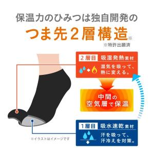 ココピタ あったか実感 ハイソックス丈 靴下 ...の詳細画像2