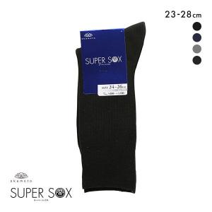 スーパーソックス リブ柄 クルー丈 ムレない に...の商品画像
