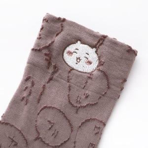 靴下 ちいかわ クルー丈ソックス フロート刺繍...の詳細画像2