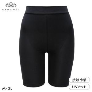 プラチナモア レギンス 3分丈 ひんやり冷感キープ 吸水速乾 M L LL 3L 大きいサイズ レディース 夏 紫外線対策 okamoto｜SHIROHATO(白鳩)