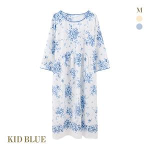 キッドブルー KID BLUE ブラッサムパネルPt ワンピース ナイティ ルームウェア 長袖 8分袖 パジャマ レディース｜shirohato