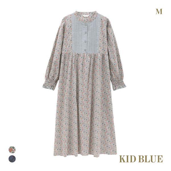 キッドブルー 25AW LIBERTYプリント ワンピース 長袖 ネグリジェ ナイティ ルームウェア...