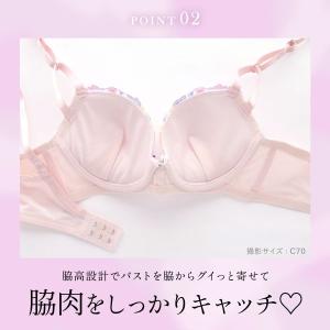 ブラジャー ショーツセット サンエイ 脇高 ハ...の詳細画像2