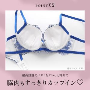 ブラジャー ショーツセット サンエイ 脇高 ビ...の詳細画像3