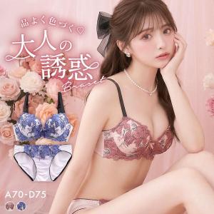 サンエイ 脇高 ホットブロッサム ブラセット ABCD 大きいサイズ グラマー 脇肉 谷間 盛り ブラジャー ショーツ セット 美胸 SANEI
