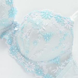 ブラジャー サンエイ ギュピールレース 小花刺...の詳細画像1