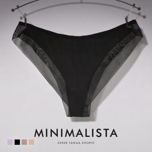 MINIMALISTA ショーツ Vバック 超極薄 メッシュ 大きいサイズ M L LL 単品 ミニマリスタ｜shirohato