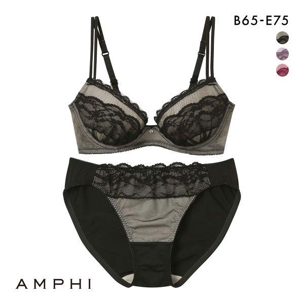アンフィ ブラ＆ショーツセット まる胸メイク レース ABCDE ブラジャー ショーツ セット AM...