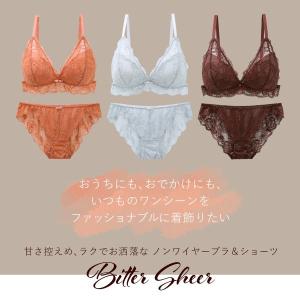 ブラジャー ショーツセット ノンワイヤー ブラ...の詳細画像1