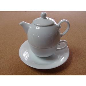 cs005 ティーフォーワン　ポット　カップ　ソーサー　白磁　ポーセリンアート　ポーセラーツ　絵付け　白　白磁