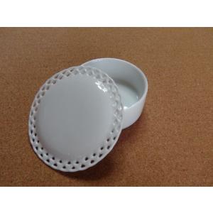 ハート型ペン立て 白磁 白 アロマディフューザー ポーセラーツ