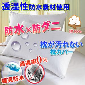 さらっと 枕カバー ピローケース ( Мサイズ43×63） 【防水防ダニW効果