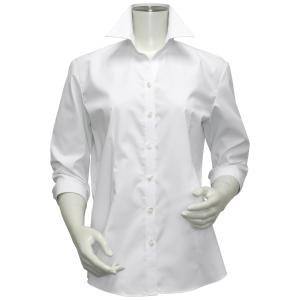 【透け防止】 スキッパー 七分袖 形態安定 レディースシャツ