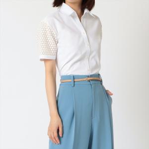 【透け防止】 スキッパー 半袖 形態安定 レディースシャツ｜shirt