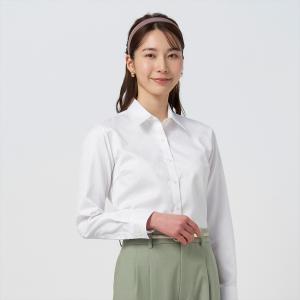 【超形態安定】 レギュラー 長袖 形態安定 レディースシャツ 綿100%｜shirt